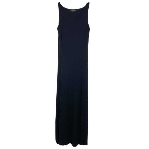 Ralph Lauren Dresses & Skirts - LAUREN Ralph Lauren Women Sleeveless Black Classic Knit Maxi Dress Size S New